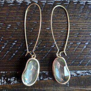 RIM SOHO Brass Dangle Earrings Designer Modern Sculptural Elegant Artsy Drop